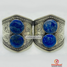 Load image into Gallery viewer, Lapis Lazuli Natural Gemstone Cuff Bracelet
