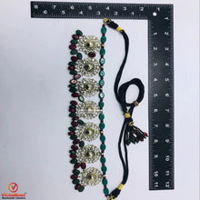 Load image into Gallery viewer, Beaded Stone Motifs Choker Necklace With Earrings Jewelry Set
