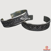 Load image into Gallery viewer, Tribal Silver Kuchi Slim Cuff Bracelet
