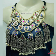 Load image into Gallery viewer, Vintage Choker Necklace With Long Bells and Earrings
