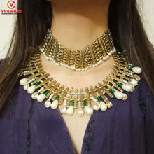 Load image into Gallery viewer, Vintage TribalPearls  Choker Necklace Jewelry Set
