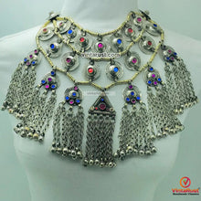 Load image into Gallery viewer, Vintage Choker Necklace With Long Bells and Earrings
