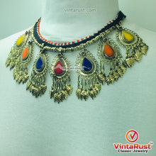 Load image into Gallery viewer, Bohemian Tribal Choker Necklace with Multicolor Stones
