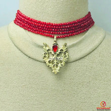Load image into Gallery viewer, Beaded Multilayers With Brass Motif Jewelry Set
