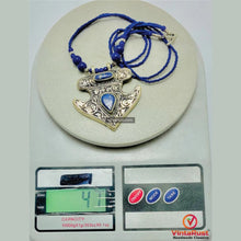 Load image into Gallery viewer, Handmade Lapis Lazuli Necklace with Silver Blue Stone Ring
