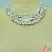Load image into Gallery viewer, Silver Kuchi Vintage Bells Choker Necklace
