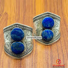 Load image into Gallery viewer, Lapis Lazuli Natural Gemstone Cuff Bracelet
