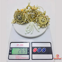 Load image into Gallery viewer, White Pearls and Beaded Tribal Jewelry Set
