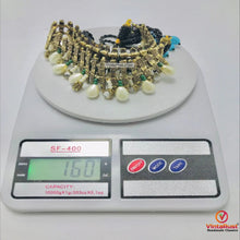 Load image into Gallery viewer, Handmade Tribal Metal Choker Necklace with Pearls
