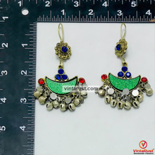 Load image into Gallery viewer, Multicolor Glass Stones Light Weight Earrings
