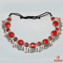 Load image into Gallery viewer, Vintage Coral Stone Belly Dance Belt, Afghan  Belt
