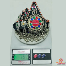 Load image into Gallery viewer, Silver Kuchi Tribal Belly Belt, Ethnic Kuchi Belly Dance Belt
