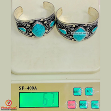 Load image into Gallery viewer, Handmade Turquoise Stone Adjustable Bracelet
