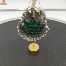 Load image into Gallery viewer, Tribal Green Glass Stones Earrings
