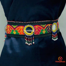 Load image into Gallery viewer, Afghan Handmade Embroidered Work Belt, Mirrors Beads
