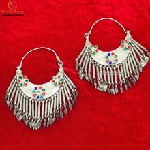 Load image into Gallery viewer, Tribal Antique Silver  Earrings
