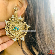 Load image into Gallery viewer, Vintage Huge Massive Hasli Earrings
