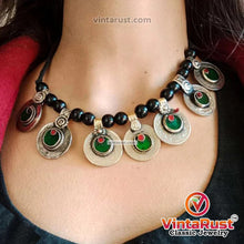 Load image into Gallery viewer, Vintage Coins and Glass Stones Jewelry Set
