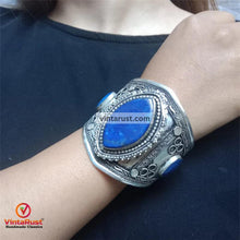 Load image into Gallery viewer, Tribal Adjustable Lapis Lazuli Stone Bracelet
