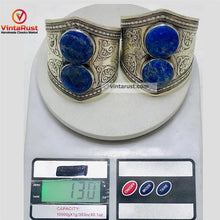 Load image into Gallery viewer, Lapis Lazuli Natural Gemstone Cuff Bracelet
