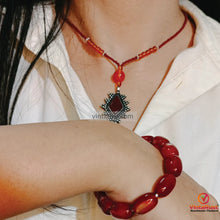 Load image into Gallery viewer, Black Friday Beaded Chain Pendant Necklace with Cuff Bracelet
