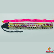 Load image into Gallery viewer, Vintage Coins Belt With Beaded Work and Laces
