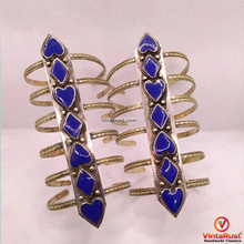 Load image into Gallery viewer, Tribal Antique Blue Stone Cuff Bracelets
