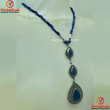 Load image into Gallery viewer, Bohemian Lapis Lazuli Stone Teardrop Pendant Necklace
