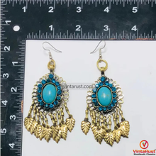 Load image into Gallery viewer, Handmade Turquoise Boho Chandelier Dangle Earrings
