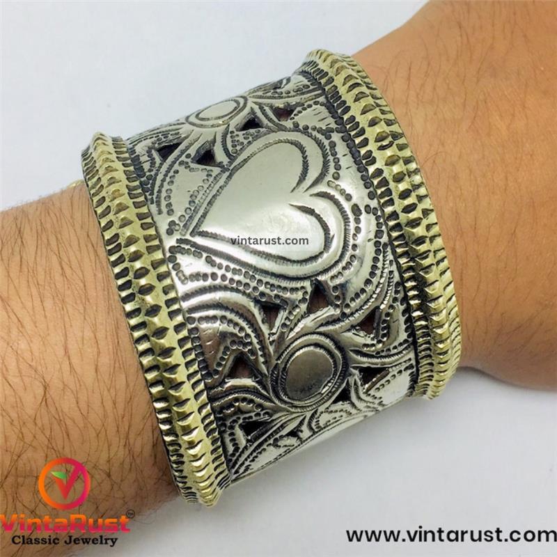Vintage Statement Boho Tribal Cuff Bracelet