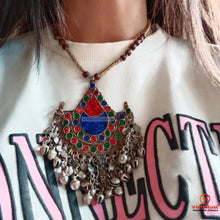 Load image into Gallery viewer, Tribal Kuchi Necklace With Jewellery Set
