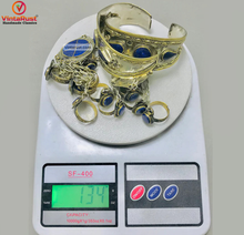 Load image into Gallery viewer, Vintage Lapis Lazuli Stone Slave Bracelet
