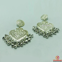 Load image into Gallery viewer, Ethnic Handmade Silver Tone Dangle Earrings
