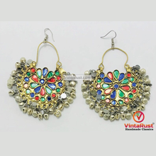 Load image into Gallery viewer, Multi color Stylish Hoop Earrings
