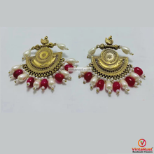 Load image into Gallery viewer, Kuchi Gold-Tone Multicolor Beaded Earrings
