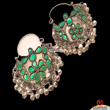 Load image into Gallery viewer, Kuchi Glass Stones Antique Bali Earrings
