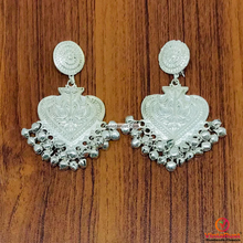 Load image into Gallery viewer, Ethnic Handmade Silver Tone Dangle Earrings
