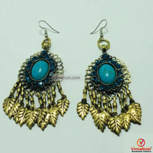 Load image into Gallery viewer, Handmade Turquoise Boho Chandelier Dangle Earrings
