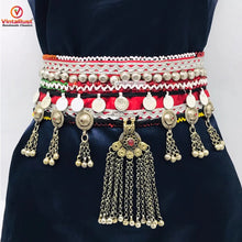 Load image into Gallery viewer, Turkman Hanging Beads Vintage Belt
