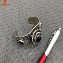 Load image into Gallery viewer, Ethnic Tribal Stone Adjustable Handcuff Bracelet
