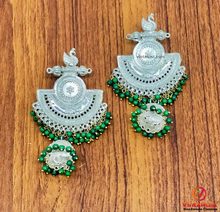 Load image into Gallery viewer, Oxidized Silver Indian Massive Earrings
