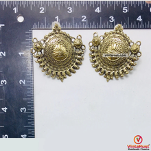 Load image into Gallery viewer, Antique Golden Tone Big Earrings
