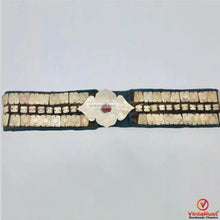 Load image into Gallery viewer, Turkman Belly Belt, Vintage Tribal Belt With Silver Motif
