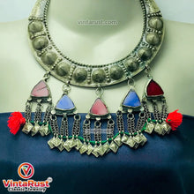 Load image into Gallery viewer, Handmade Vintage Torque Choker With Dangling Pendants
