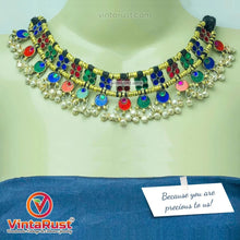 Load image into Gallery viewer, Cultural Kuchi Necklace and Earrings Jewelry Set
