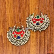 Load image into Gallery viewer, Vintage Handmade Hoop Earrings
