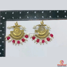 Load image into Gallery viewer, Kuchi Gold-Tone Multicolor Beaded Earrings
