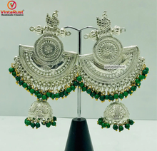 Load image into Gallery viewer, Oxidized Silver Indian Massive Earrings
