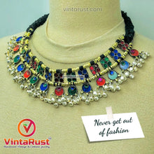 Load image into Gallery viewer, Cultural Kuchi Necklace and Earrings Jewelry Set
