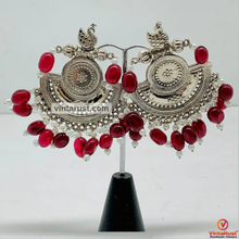 Load image into Gallery viewer, Handmade Oxidized Big Earrings With Beads
